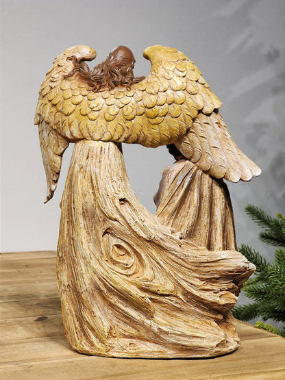 SAGRADA FAMÍLIA EM RESINA COM ANJO 30CM