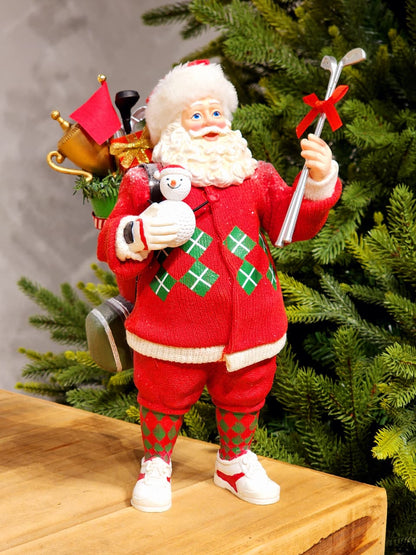 PAPAI NOEL JOGADOR DE GOLF COLEÇÃO KURT S. ADLER 28CM