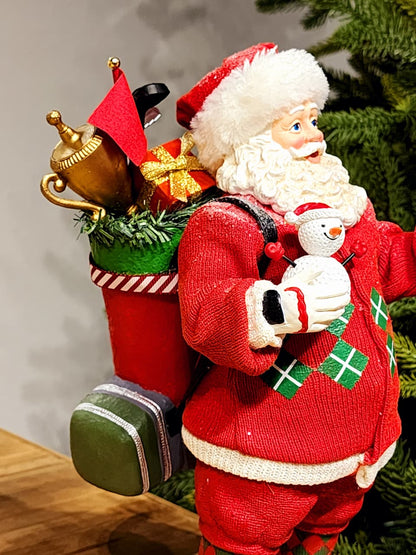 PAPAI NOEL JOGADOR DE GOLF COLEÇÃO KURT S. ADLER 28CM